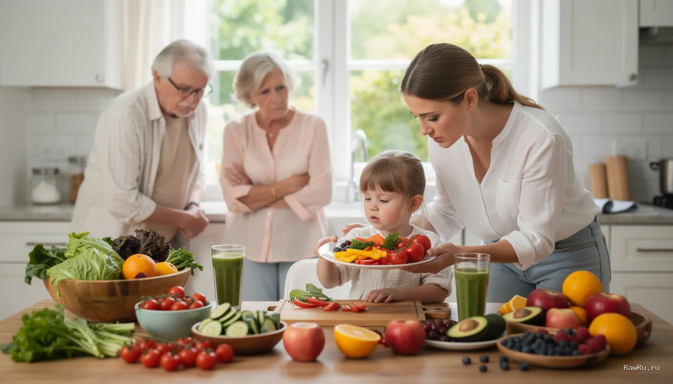 Конфликты с родственниками из-за питания ребенка: гид для родителей-сыроедов
