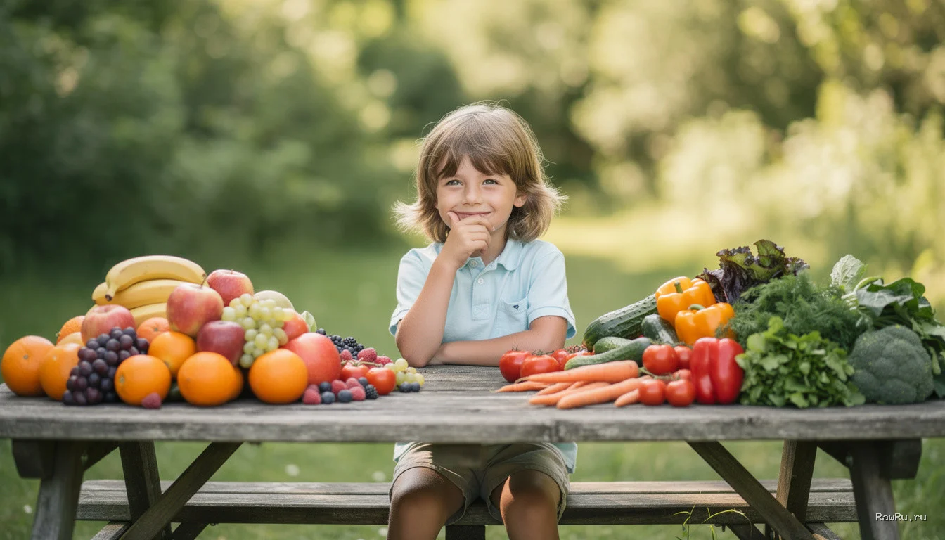 Фрукты или овощи? Баланс сахаров в рационе современного ребенка-сыроеда