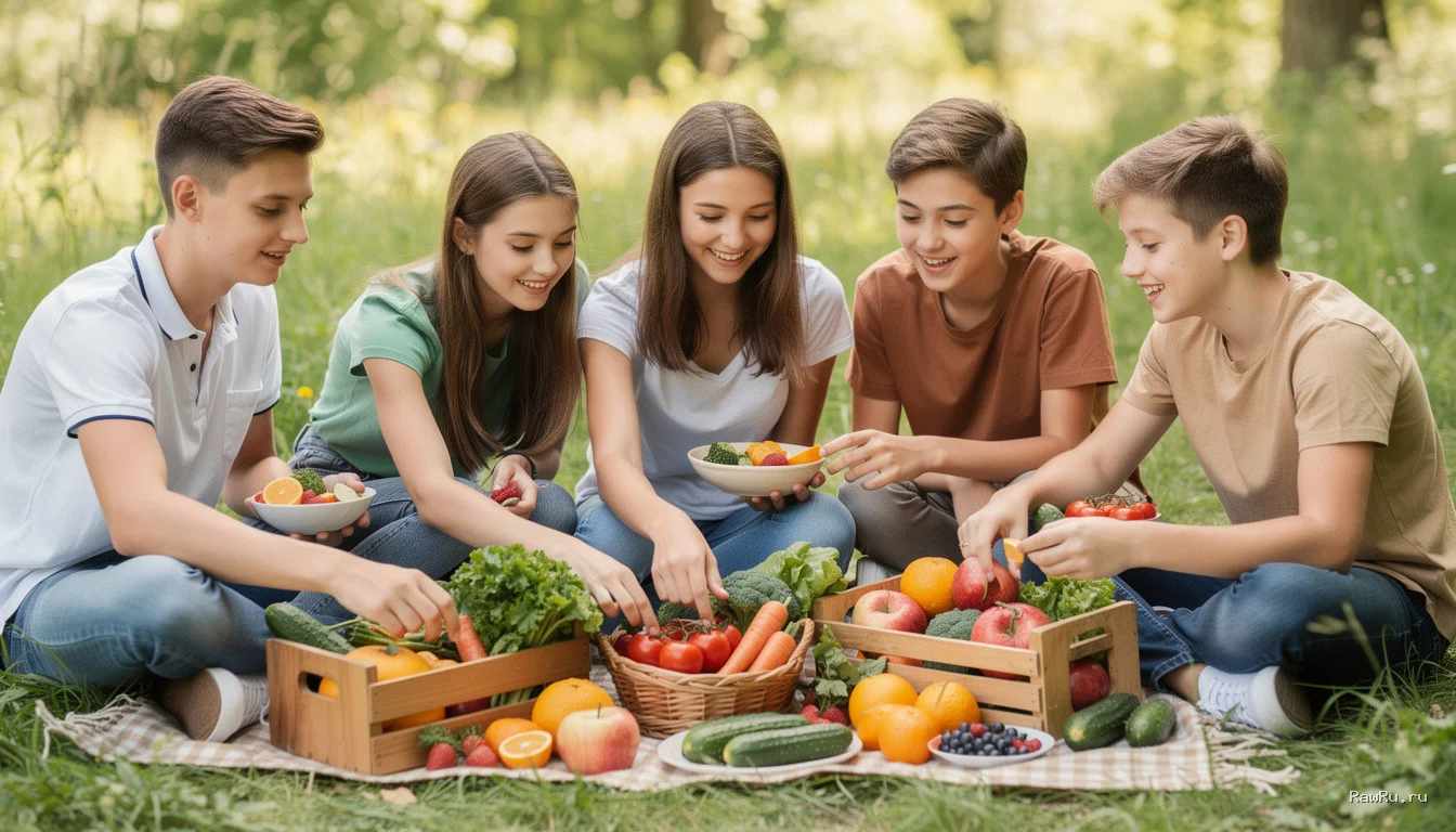 Живое питание в подростковом возрасте: гормоны, кожа и эмоциональный баланс