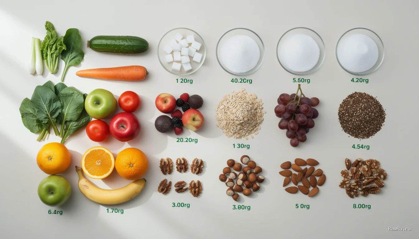 Сахар в растительных продуктах: Полный гид для сыроеда и детокс-протоколы