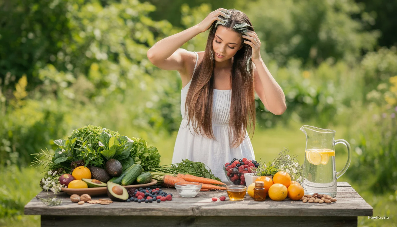 Уход за волосами по-сыроедчески: секреты живого сияния и густоты