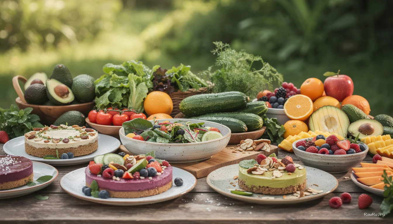 Веган рецепты и живая кухня: от простых блюд до изысканных сыроедческих десертов