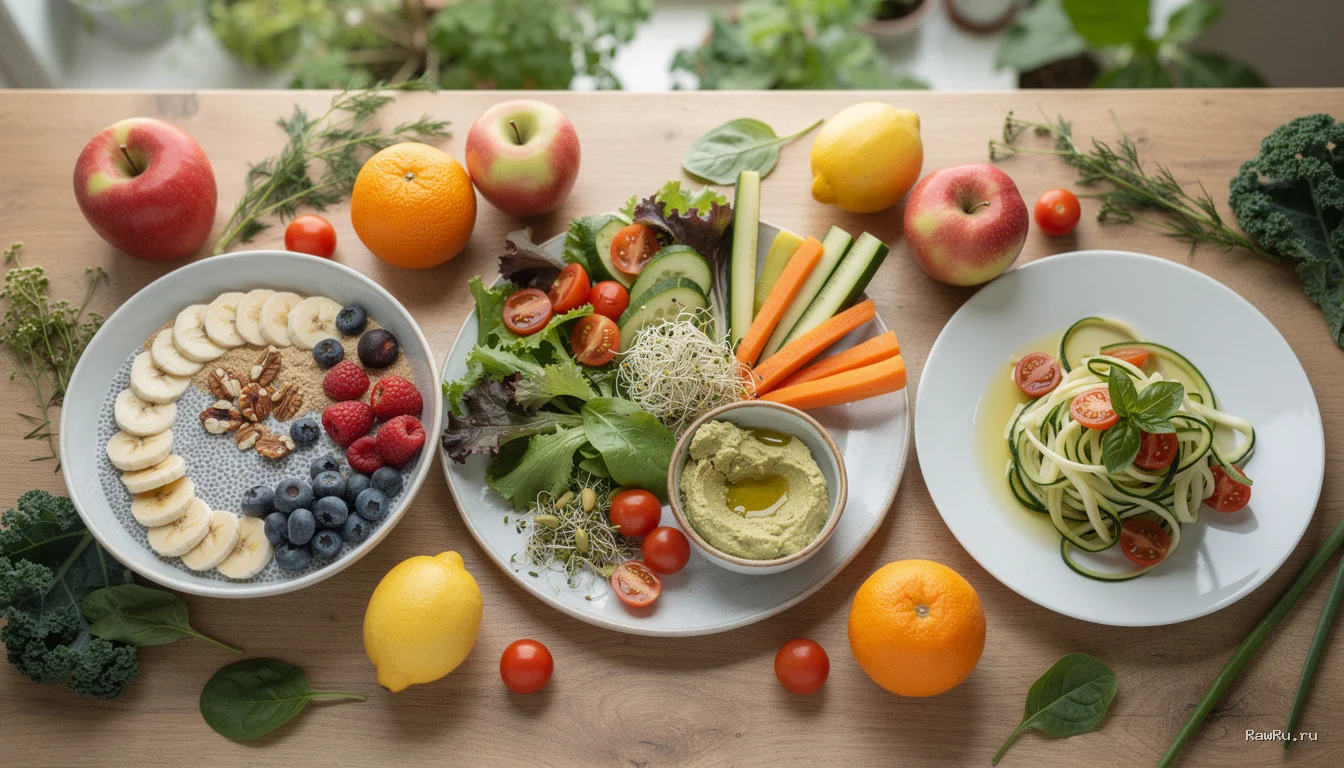 Веган рецепты быстрого дня: завтрак, обед и ужин за 15 минут — гид по живому питанию