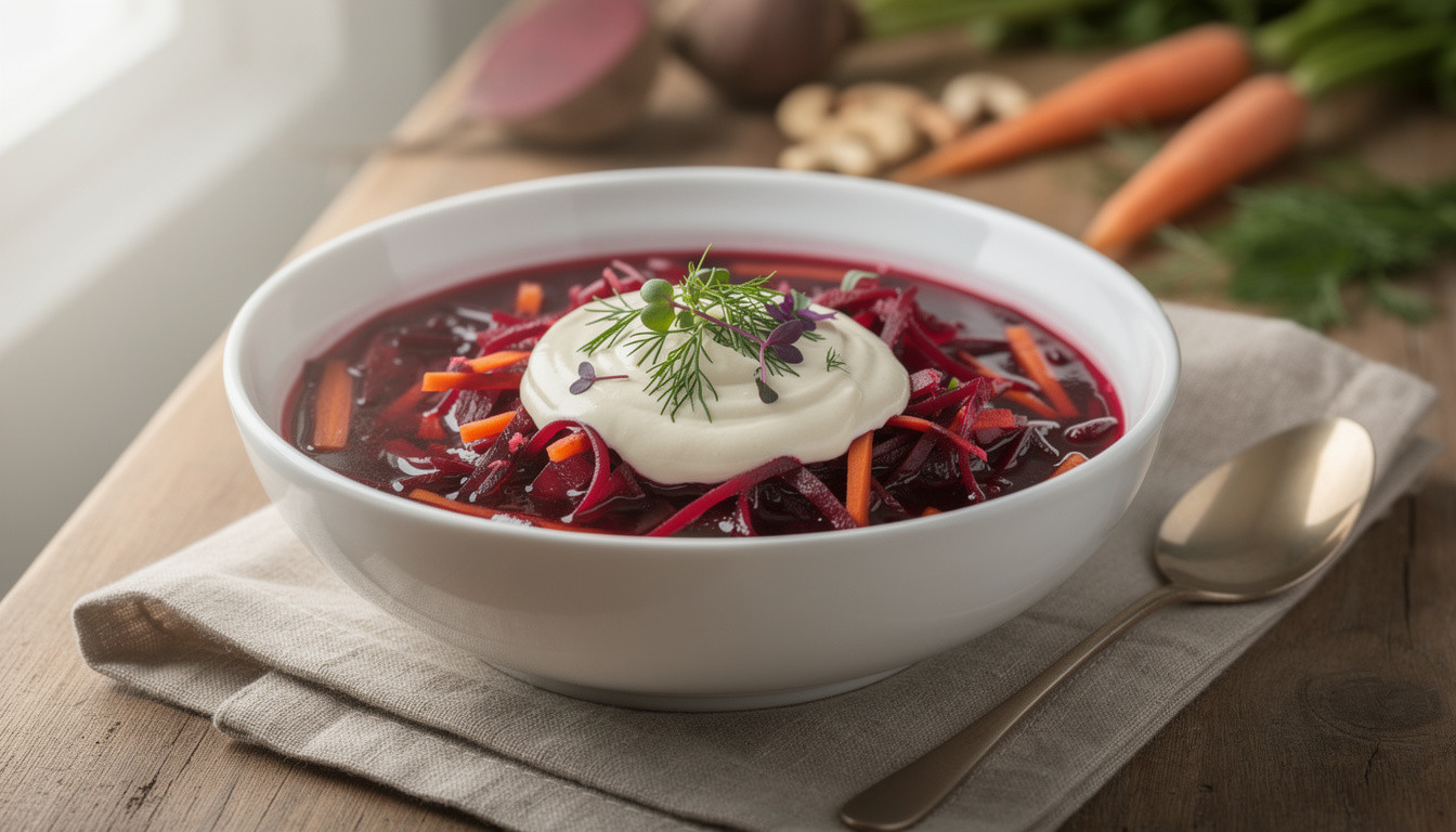 Рецепт сыроедческого борща с кешью-сметаной: польза и вкус - сыроедческий рецепт