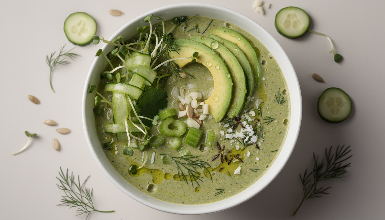 Рецепт сыроедческого супа из проростков подсолнечника с овощами