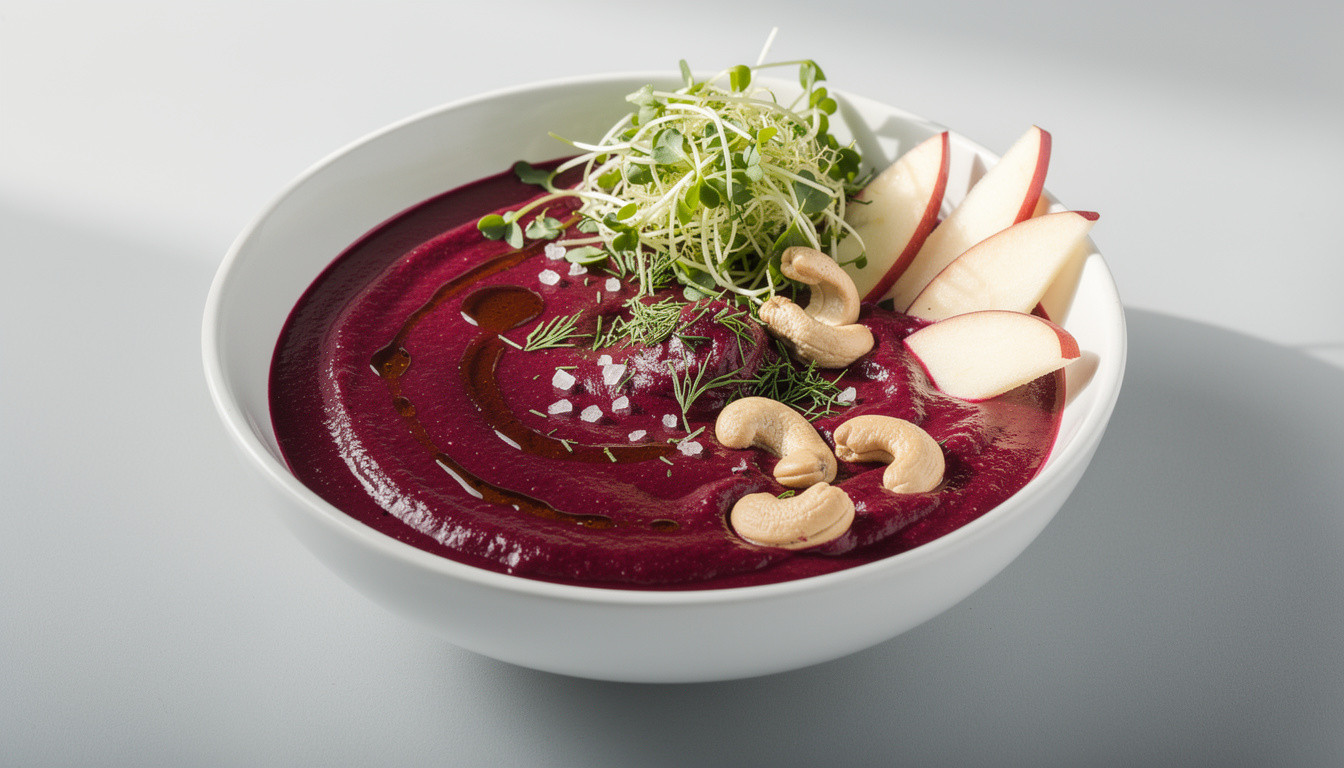 Свекольный суп с хреном и яблоком: сыроедческий рецепт живой кухни - сыроедческий рецепт