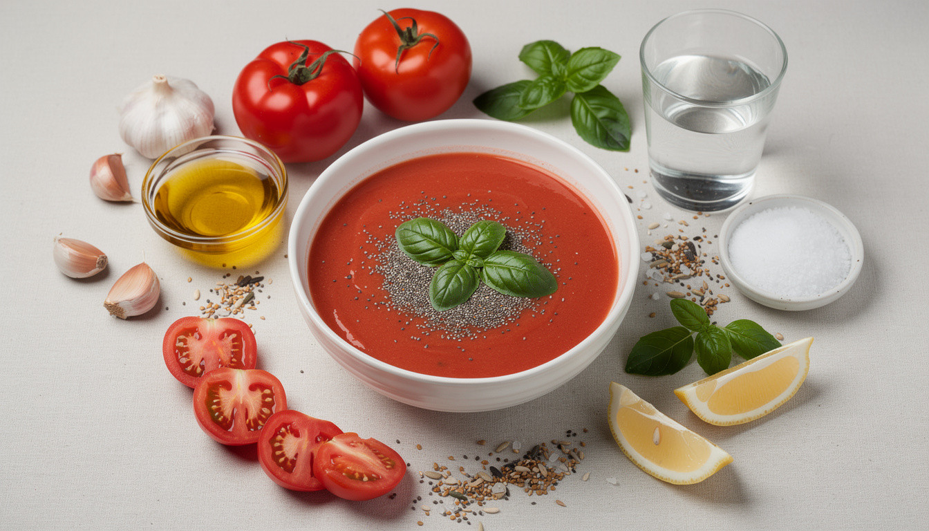 Сыроедческий томатный суп с базиликом и семенами чиа: рецепт живой кухни - сыроедческий рецепт