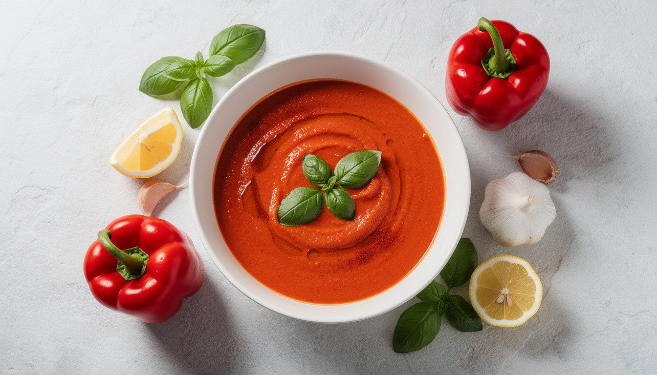 Сыроедческий суп из красного перца с паприкой: рецепт живой кухни