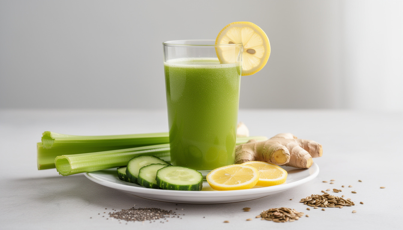 Огуречно-сельдерейный фрэш с лимоном: рецепт живой кухни - сыроедческий рецепт