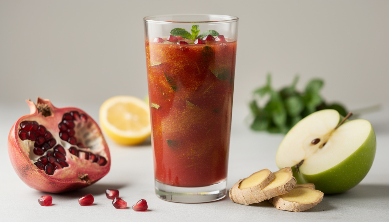 Сыроедческий гранатово-яблочный фрэш: рецепт живой кухни - сыроедческий рецепт