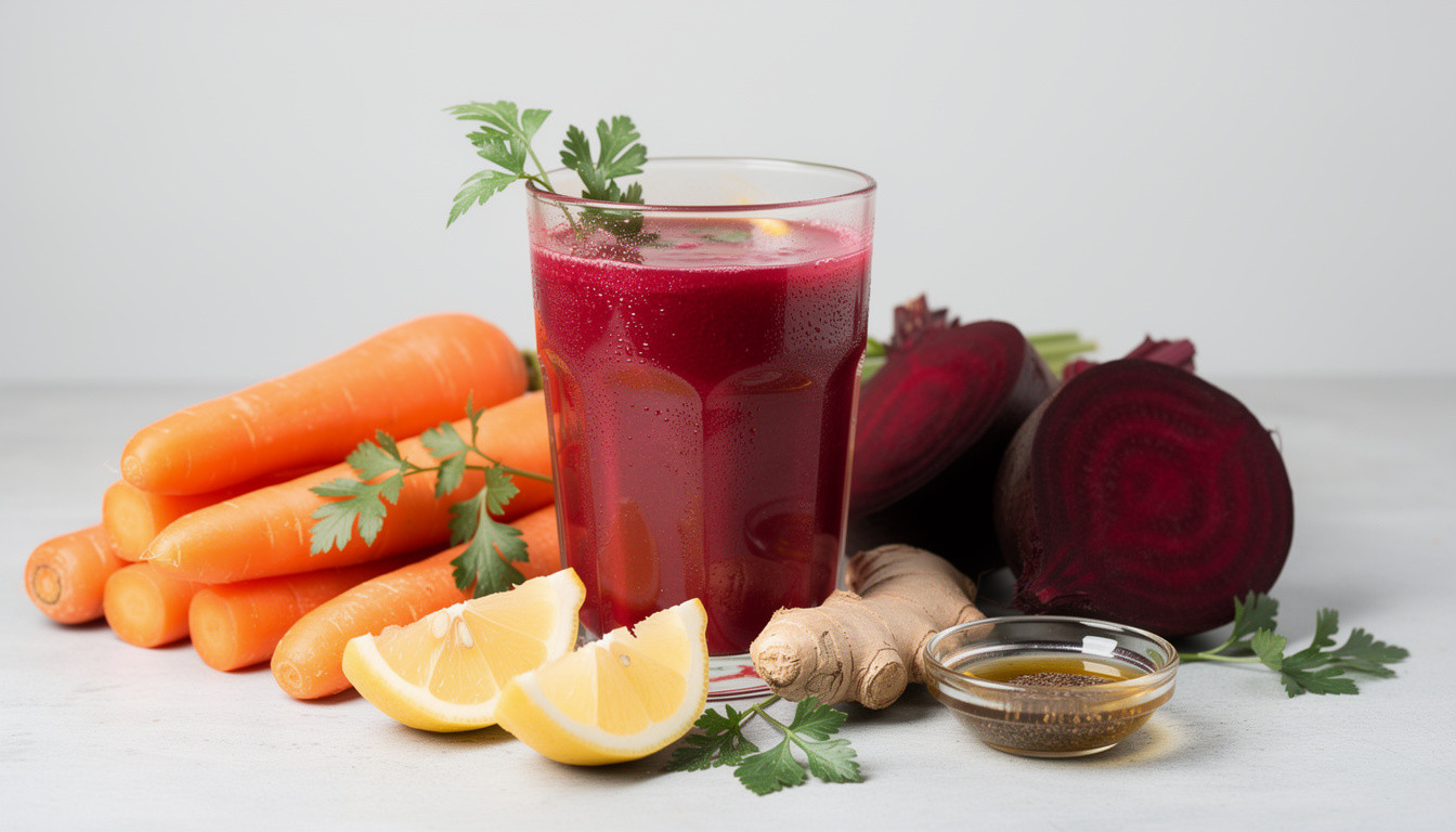 Сыроедческий морковно-свекольный фрэш с лимоном: живой рецепт - сыроедческий рецепт