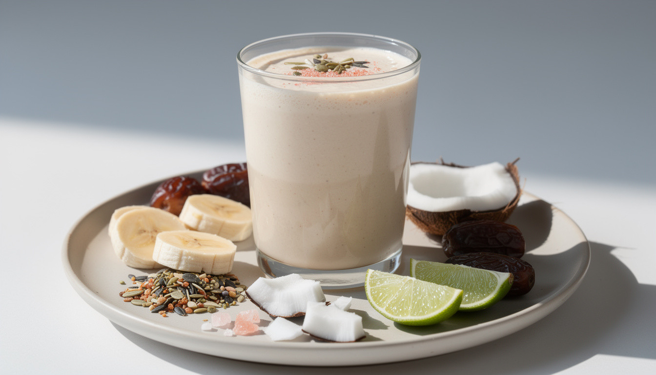 Сыроедческий энергетический напиток: банан, финики и кокосовая вода - сыроедческий рецепт