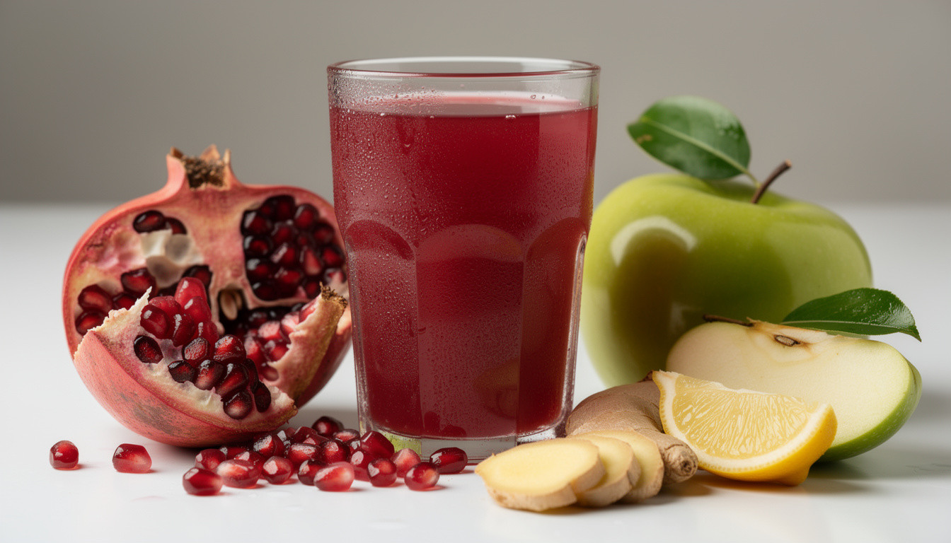 Энергетический напиток из граната, яблока и имбиря: сыроедческий рецепт - сыроедческий рецепт