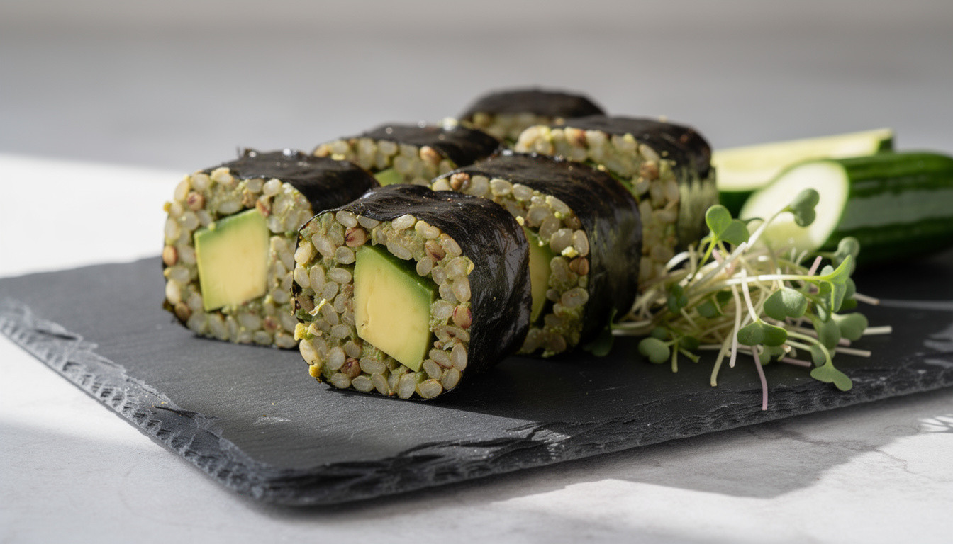 Сыроедческие роллы с авокадо и пророщенной гречкой: живой рецепт - сыроедческий рецепт