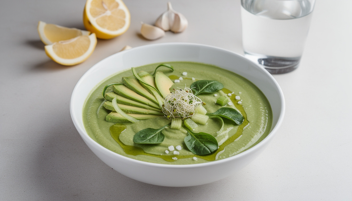 Сыроедческий зеленый суп из авокадо: рецепт живой кухни