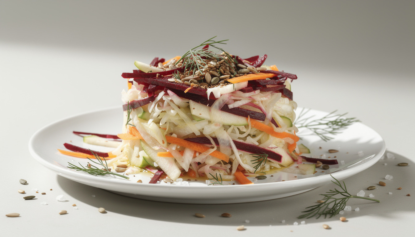 Рецепт сыроедческого салата «Щетка»: детокс и живая энергия