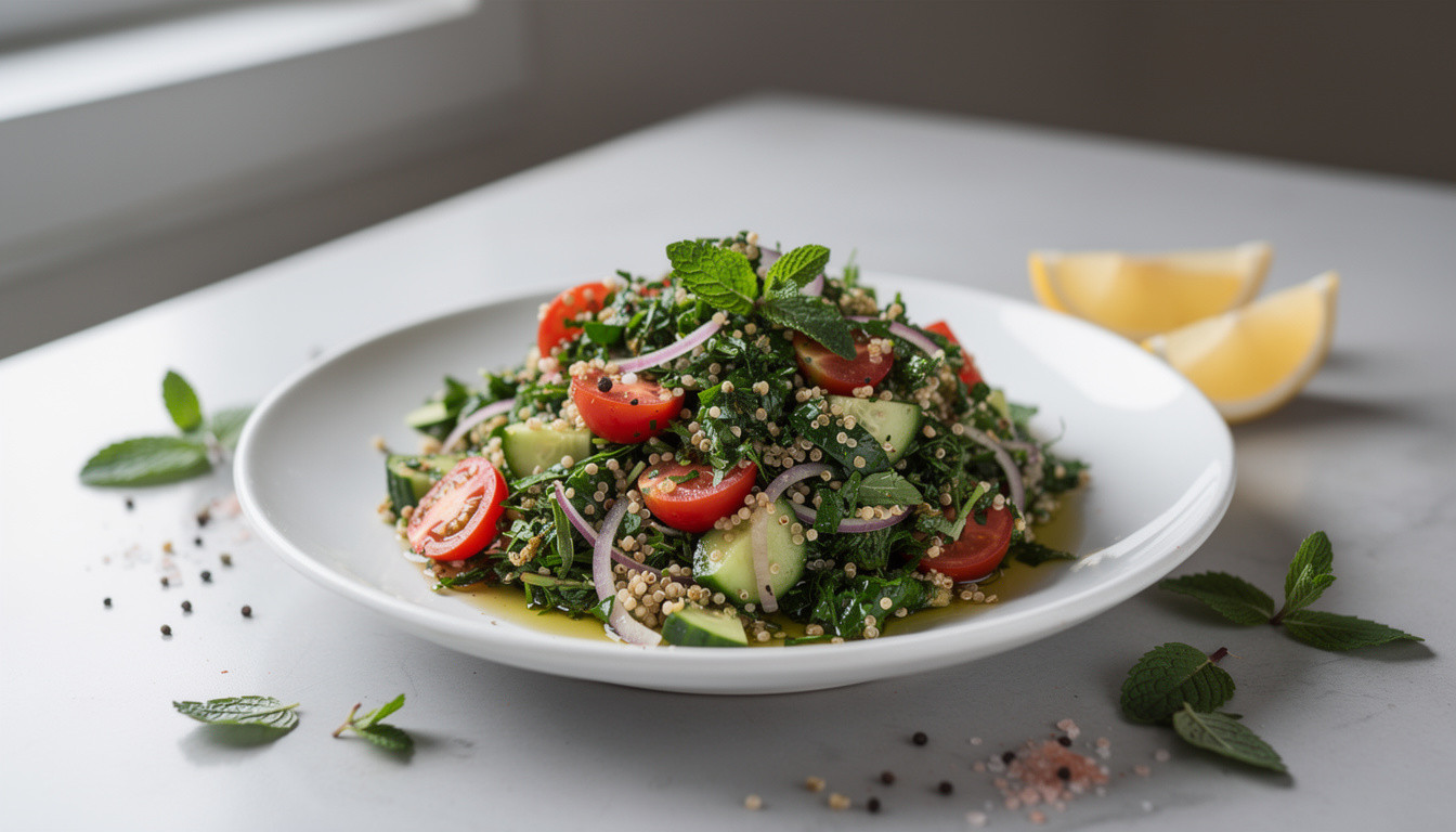 Сыроедческий салат Табуле из пророщенной киноа: живой рецепт - сыроедческий рецепт