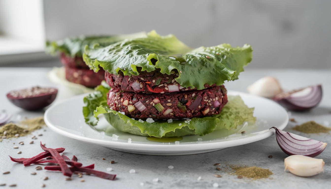 Сыроедческие бургеры из свеклы и льна: рецепт живой кухни - сыроедческий рецепт