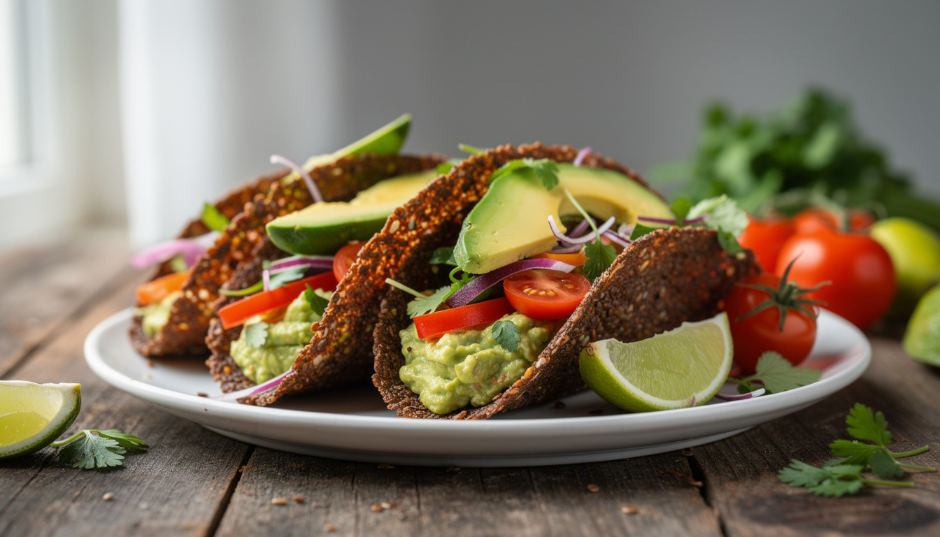 Сыроедческие тако из льна с гуакамоле и овощами: рецепт живой кухни - сыроедческий рецепт