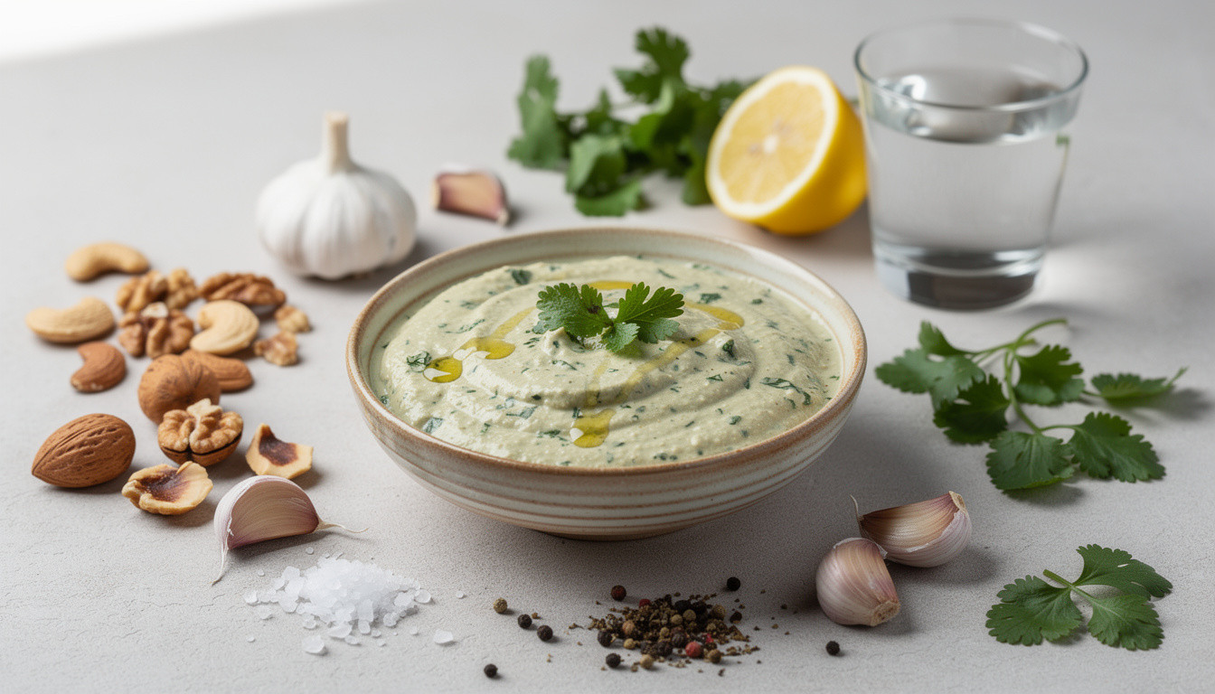 Сыроедческий орехово-чесночный соус: рецепт живой кухни - сыроедческий рецепт