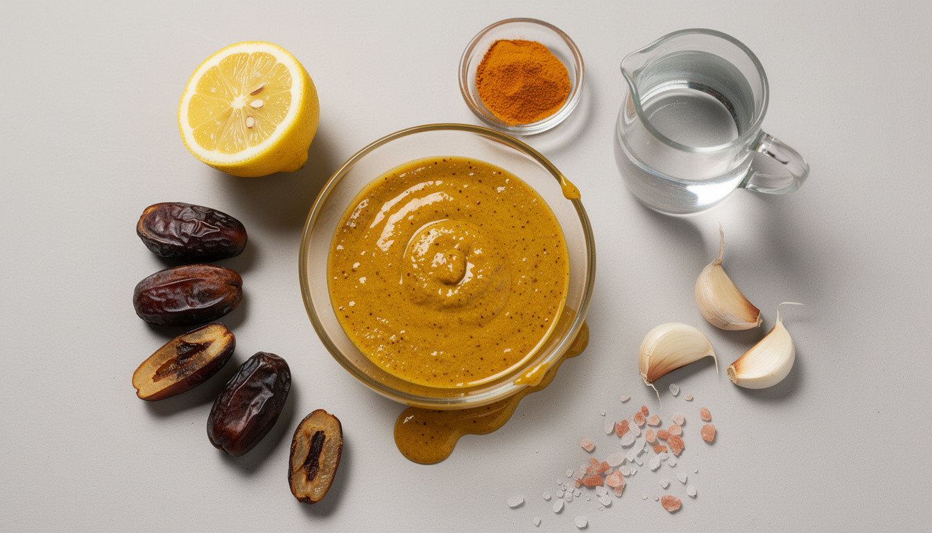 Сыроедческая медово-горчичная заправка с финиками: рецепт живой кухни - сыроедческий рецепт