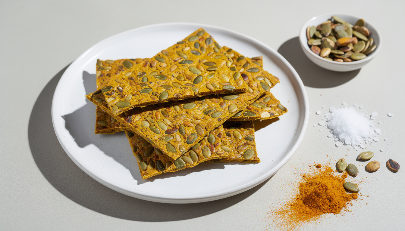 Сыроедческие хлебцы из тыквенных семечек с куркумой: рецепт живой кухни - сыроедческий рецепт