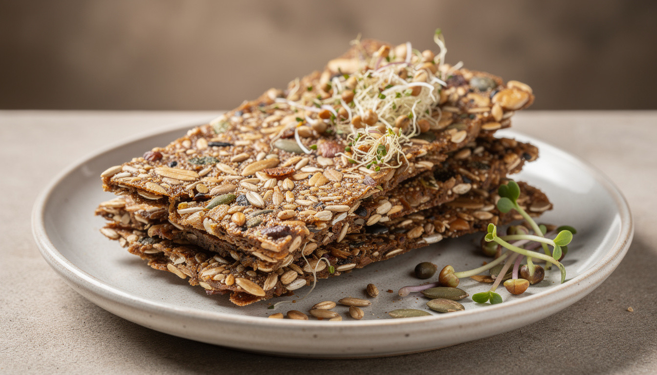 Сыроедческие мультизерновые хлебцы с проростками пшеницы - сыроедческий рецепт