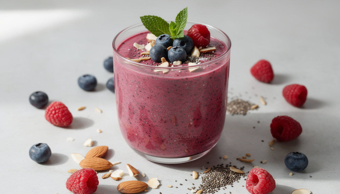 Сыроедческий ягодный смузи с семенами чиа: рецепт живой кухни - сыроедческий рецепт