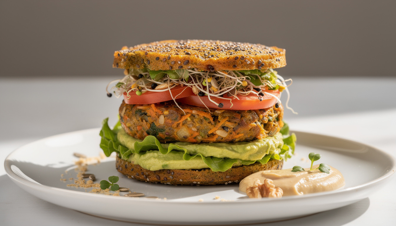 Сыроедческий бургер с проростками и авокадо: рецепт живой кухни