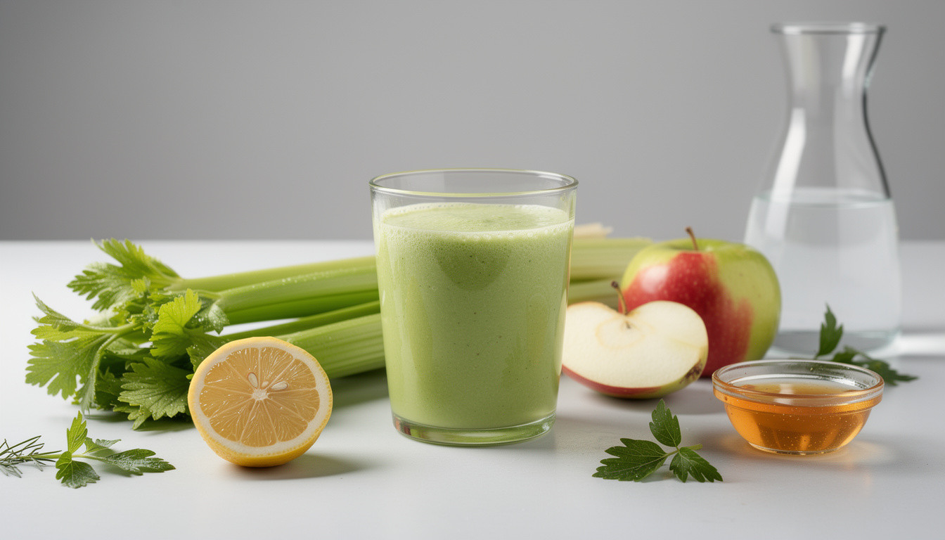 Рецепт сыроедческого смузи из сельдерея и яблока: живая энергия - сыроедческий рецепт