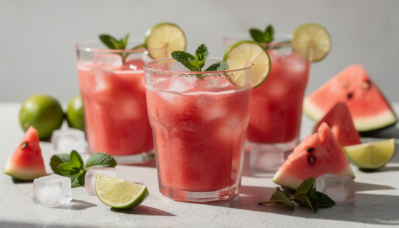 Сыроедческий смузи Летний микс: живой рецепт из арбуза и мяты - сыроедческий рецепт