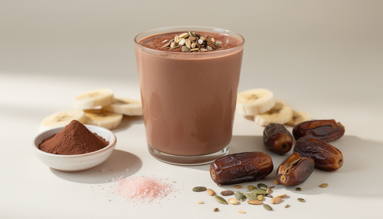 Сыроедческий смузи «Энергетический»: живой рецепт с какао и финиками - сыроедческий рецепт