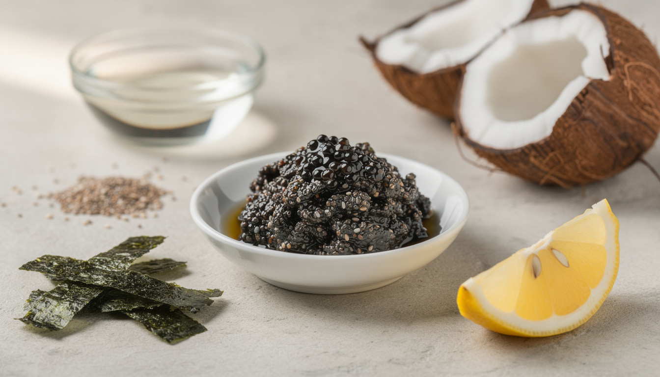 Сыроедческая черная икра из чиа и нори: рецепт живой кухни - сыроедческий рецепт