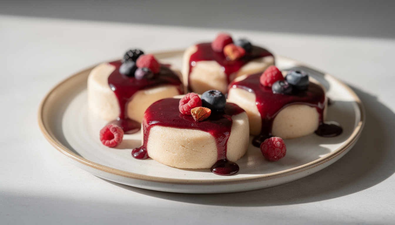 Сыроедческие сырники с ягодным соусом: рецепт живой кухни - сыроедческий рецепт