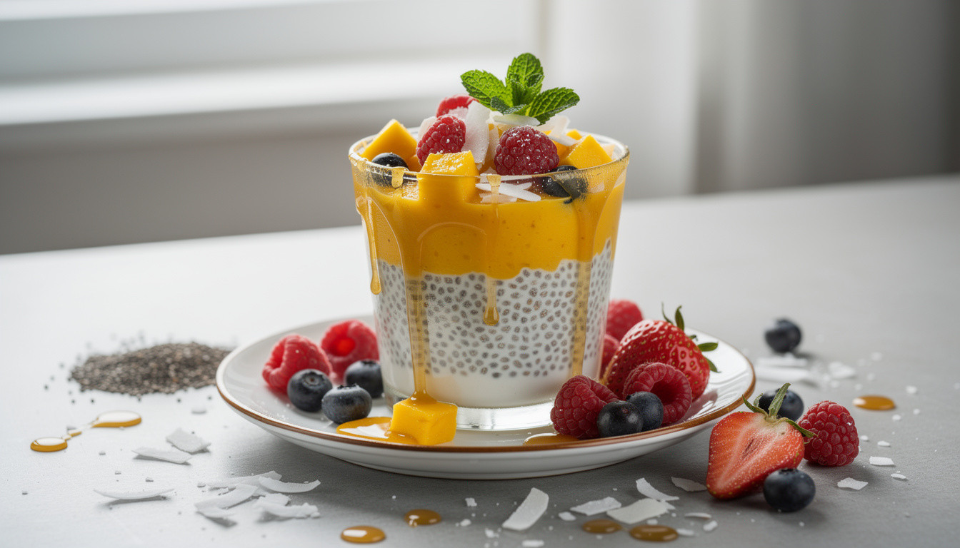 Рецепт сыроедческого чиа-пудинга «Солнечный Нектар Бали»