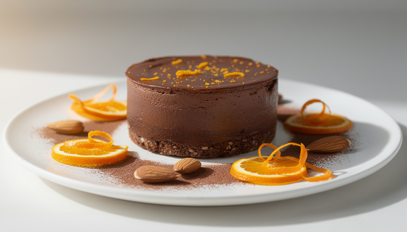 Сыроедческий торт Шоколадно-апельсиновый бархат: рецепт живой кухни