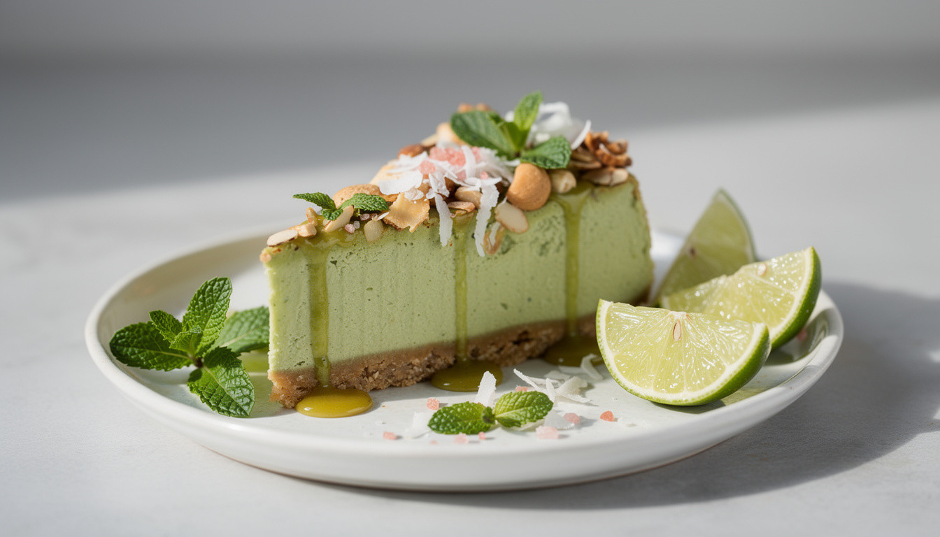 Сыроедческий лаймовый чизкейк с мятой: рецепт живой кухни